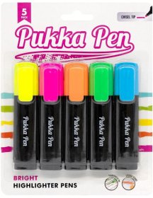 (image for) PUKA HIGHLIGHTER PENS AST - 5S