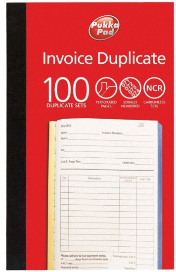 (image for) PUK INVOICE DUPLICATE 210X130 - 100S