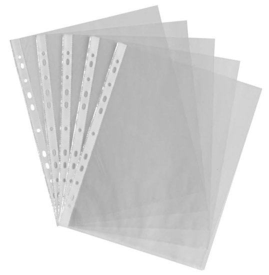 (image for) PUK PUNCHED POCKETS CLEAR - A4