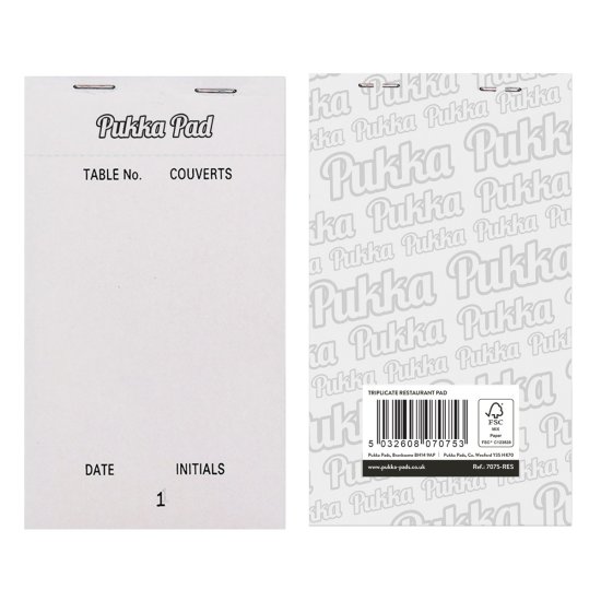 (image for) PUK RESTAURANT PAD 3.75X6.5 - STD