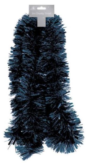 (image for) XMAS TINSEL CHUNKY NAVY BLUE - 2M