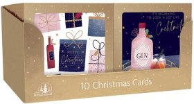 (image for) XMAS CARDS SQUARE GIN/PRESENTS - 10S