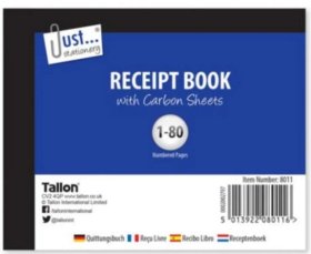 (image for) TL RECEIPT BOOK 80PAGES - HALF