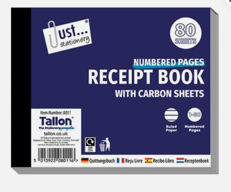 (image for) Tallon Receipt Book Half size 80 Pages - Half