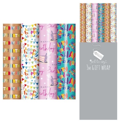 (image for) TL GIFT WRAP HAPPYBIRTHDAY AST