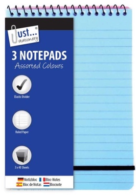 (image for) TL 3 NOTEPADS RULED NEON ASST