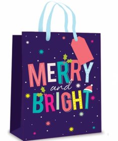 (image for) XMAS GIFT BAG MERRY&BRIGHT - LARGE