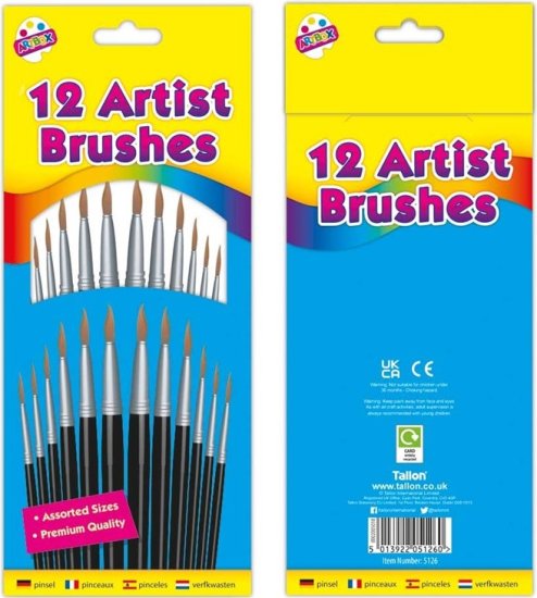 (image for) TL ARTIST BRUSHES - 12SIZE