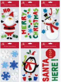 (image for) XMAS WINDOW GELS HOME DECORATI - SMALL