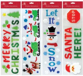 (image for) XMAS WINDOW GELS HOME DECORATI - LONG