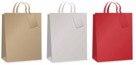 (image for) XMAS GIFT BAG GOLD SILVER RED - LARGE