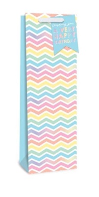 (image for) TL GIFT BAG PASTEL ZIG ZAG