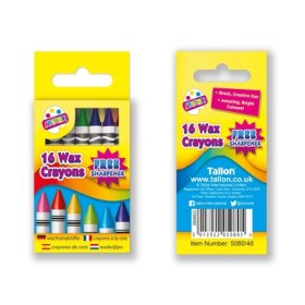 (image for) TL WAX CRAYONS WITH SHARPENER - 16S