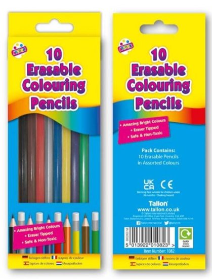 (image for) TL ERASABLE COLOUR PENCIL - 10S