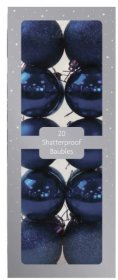(image for) XMAS BAUBLES SHATTERPROOF BLUE - 20