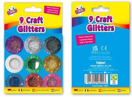 (image for) TL CRAFT GLITTER POTS ASST - 9S