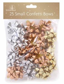 (image for) XMAS CONFET/BOWS LUXU ASST 25S - SMALL