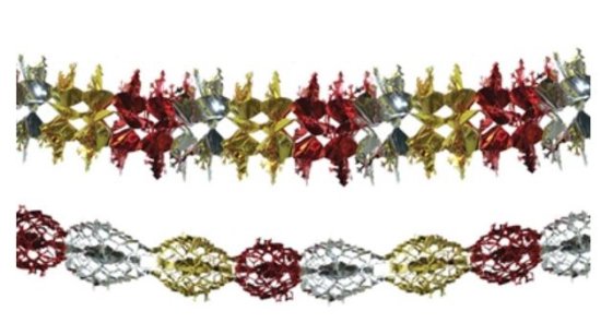 (image for) XMAS FOIL GARLAND ASST - 2M