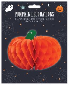 (image for) TL HWN PUMPKIN DECOR H/COMB - 14.5CM