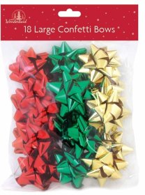 (image for) XMAS CONFET/BOWS TRAD ASST 18S - LARGE