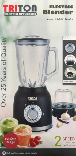 (image for) TRI ELECT GLASS BLENDER 2SPEED - BLACK
