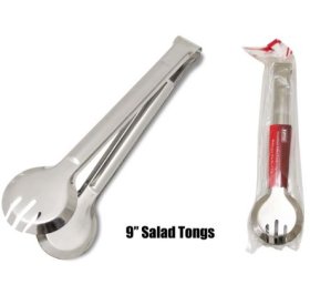 (image for) T/STAR SALAD TONGS FLAT - 9"