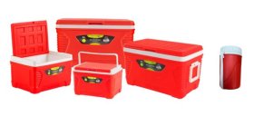(image for) T/STAR ICE CHEST WITH LID RED - 5PC