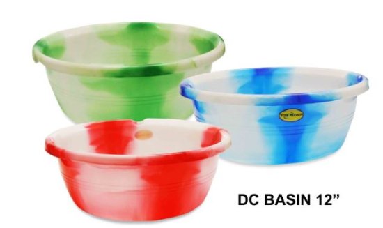 (image for) T/STAR PLASTIC TUB D/COL - 12\"