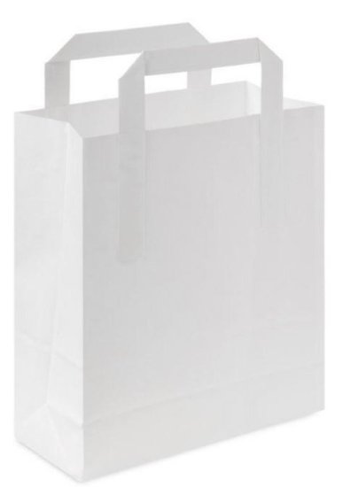 (image for) MP TAKEAWAY BAG+HANDLE WHITE - LARGE