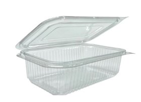 (image for) MP PLAST CONTAINER HINGED CLR - 750ML