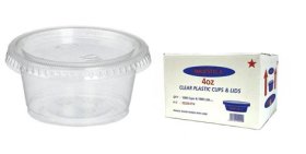 (image for) MAJ PLASTIC CONTAINER+LID - 4OZ