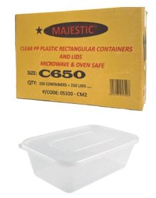 (image for) MP PLASTIC CONTAINER+LID - 650ML