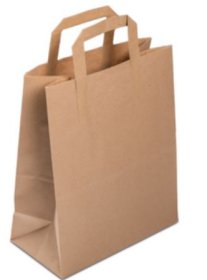 (image for) MP TAKEAWAY BAG+HANDLE BROWN - LARGE