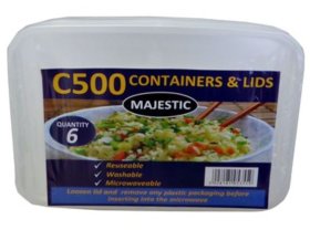 (image for) MAJ PLASTIC CONTA+LID M/W PK6 - C500