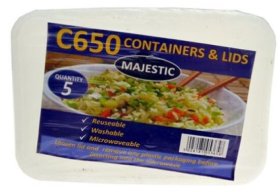 (image for) MAJ PLASTIC CONTA+LID M/W PK5 - C650