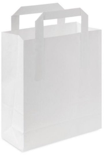 (image for) MP TAKEAWAY BAG+HANDLE WHITE - MEDIUM