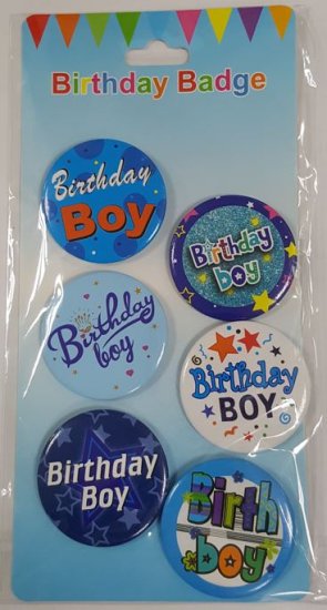 (image for) JL BIRTHDAY BADGE BOY - STD