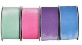 (image for) JL SATIN RIBBON-ASST COLOURS - 2.7M