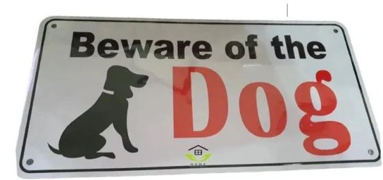 (image for) JL BEWARE OF THE DOG SIGN - STD