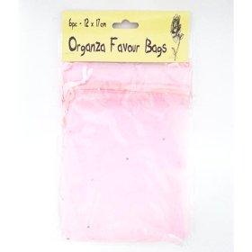 (image for) JL ORGANZA PINK NET BAGS 12X17 - 6S