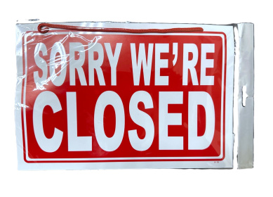 (image for) JL SIGN WE'RE OPEN/CLOSED