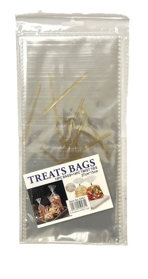 (image for) JL TREATS BAGS+TWIST TIES 14S - 27X13