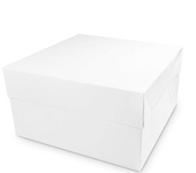 (image for) JL CAKE BOX WHITE - 12"
