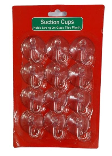 (image for) JL SUCTION CUPS CARDED HOOKS - 12S