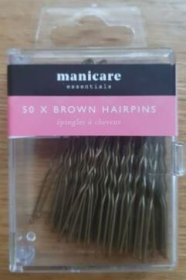 (image for) MANICARE BROWN HAIRPINS - 50S