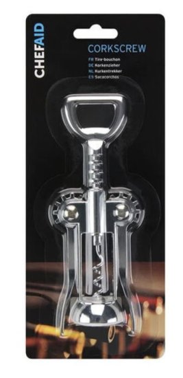 (image for) CHEF AID WING CORKSCREW+OPENER - STD