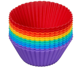 (image for) CHEF AID REUSABLE SILICON CUPCAKE CASES - 12S