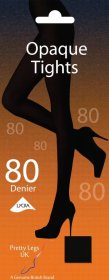 (image for) P/LEGS 80D L/OPAQUE TIGHTS BLK - S/M