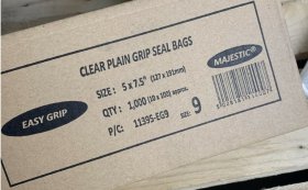 (image for) MP POLY GRIP SEAL BAG 5"X7.5" - SIZE9