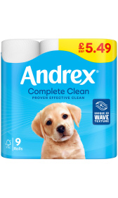 (image for) ANDREX TOILET ROLL COMPLETE CLEAN PM5.49 - 9ROLL